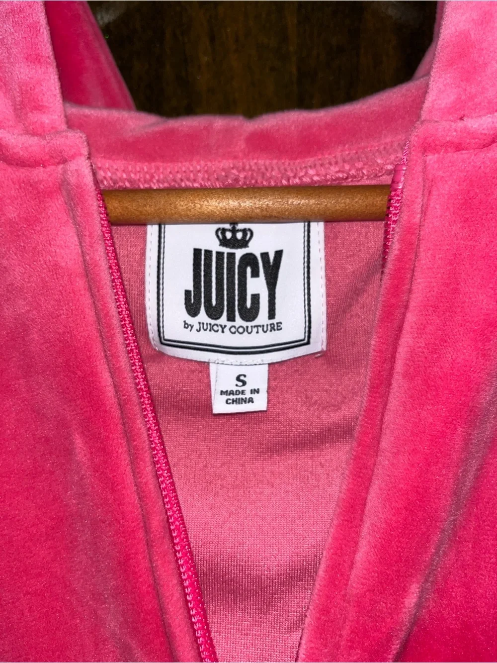 Authentic Juicy Couture Hot Pink Velour Tracksuit Set